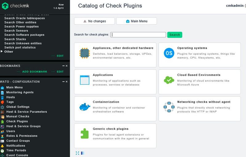 In der Weboberfläche stehen die verschiedenen Plugins zur Überwachung von Servern und Netzwerkgeräten zur Verfügung. (Bild: Checkmk / tribe29 / Joos)