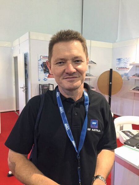 “I'm here to look for more information in the filtration market and hope to meet potential customers. It's my first time at the event and so far it's been very interesting,” Wayne Marshall, BSF Australia, Landsdale. (Bild: PROCESS)