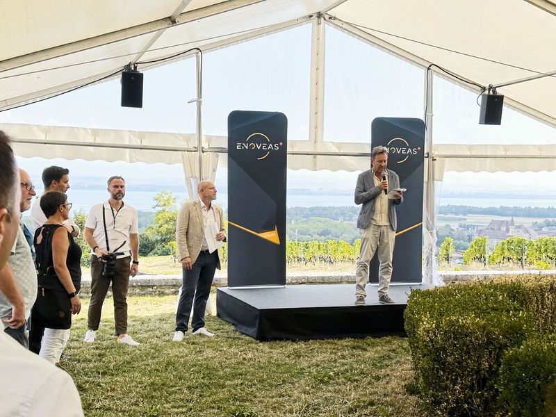 Alaiin Ribaux, conseiller d'Etat du Canton de Neuchâtel a donné un discours apprécié pour marquer le lancement de la Silex et le rayonnement de l'industrie neuchâteloise. (Source : MSM)