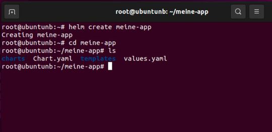 Erstellen eines eigenen Charts mit Helm.(Bild:  Joos / Canonical)