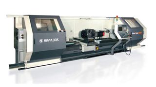 Hanturn heißt eine Baureihe von Drehmaschinen für die Schwerzerspanung, die von Hankook angeboten wird. Bild: Hankook (Archiv: Vogel Business Media)