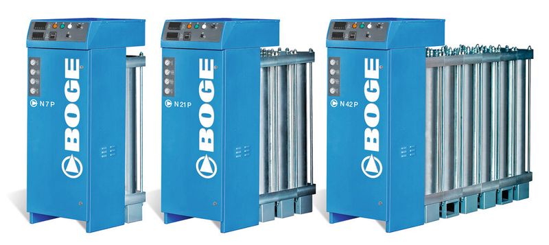 Bild 1: Die modular aufgebauten Stickstoffgeneratoren ermöglichen die Anpassung der Produktion an den eigenen Bedarf. (Boge)