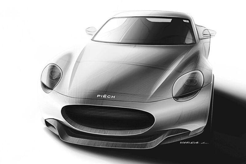 Piëch Automotive hat im Vorfeld der Genf-Premiere Skizzen zum Mark Zero Concept veröffentlicht. (Piëch Automotive)