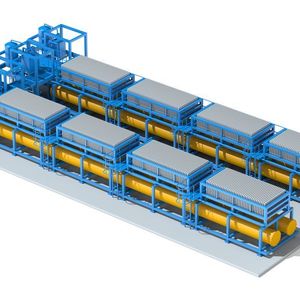 Um den Bau neuer Wasserstoff-Anlagen so einfach und effizient wie möglich zu gestalten, bietet thyssenkrupp seine Elektrolyseure in vorgefertigten Standardmodulen an. Durch die Kopplung mehrerer Module lässt sich so die gewünschte Projektgröße realisieren – bis hin zu Großanlagen im Bereich von mehreren hundert Megawatt.