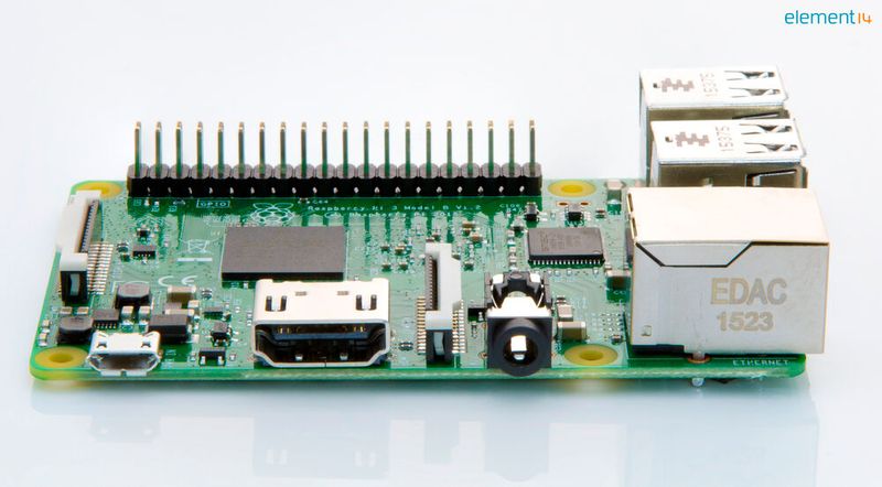 Raspberry Pi 3B: unterstützt lediglich USB 2.0 und WLAN b/g/n (Bild: Raspberry Pi)