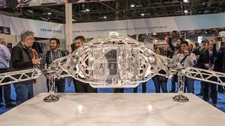 Leichter ins All: In einem Projekt mit der NASA entstand ein Lander für die Fortbewegung auf fernen Planeten. Zu sehen im Moment am Stand von Autodesk auf der Hannover Messe. (Autodesk)