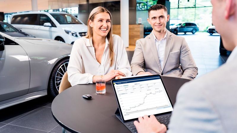  Mit dem Vehicle Value Tracker lassen sich u. a. die Entwicklungen der drei wichtigsten KPIs grafisch darstellen: Listenneupreise, Händlereinkaufspreise und Händlerverkaufspreise. (Bild: DAT)