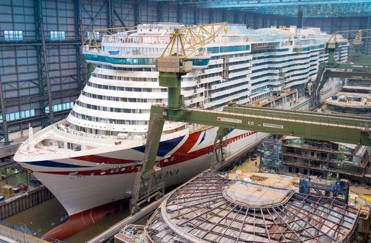 (Ziel des Projektes KISSS ist die Steigerung der Effizienz bei der Herstellung umfangreicher und komplexer Schiffstrukturen. (Bild: Meyer Werft – Michael Wessels))