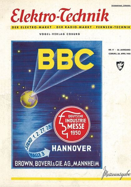 In den 1950ern erholte sich die Wirtschaft langsam und die Hannover Messe, damals noch ganz neu, spielte eine immer größere Rolle für die Branche.  (elektrotechnik)