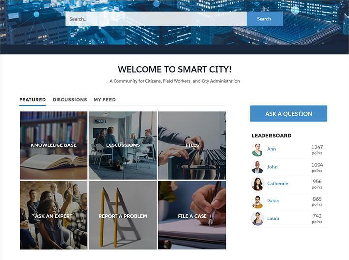 Salesforce Community Cloud für Bürger, Außendienstmitarbeiter und Stadtverwaltung (Salesforce)