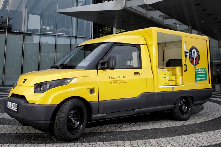 Der rein elektrische Streetscooter ersetzt bei der Post nach und nach konventionell betriebene Transporter. (Deutsche Post)