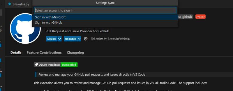 Visual Studio Code arbeitet problemlos mit GitHub zusammen.