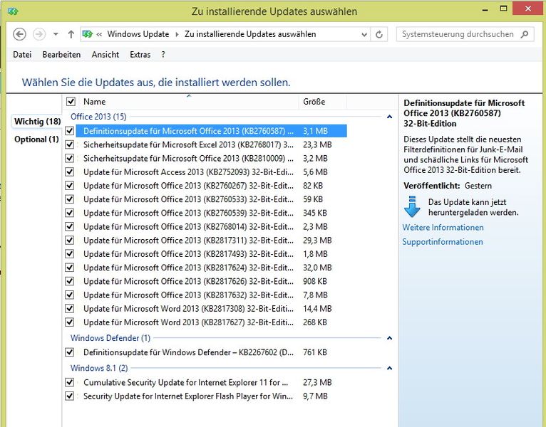Über das Kontextmenü geben Sie die Patches für die entsprechenden Computergruppen frei. Es lassen sich auch mehrere Patches auf einmal genehmigen. Nach der Genehmigung zeigen die angebundenen Clients die gefundenen Patches an. Die Installation erfolgt auf Basis der Einstellungen in den Richtlinien. (Bild: Archiv)