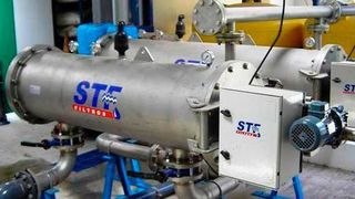 Abwasseraufbereitungsanlage, Durchfluss 80 m³/h, Filterfeinheit 50 + 20 µ, Ausstattung 1 FMA 2008 + 1 FMA 2010 in Edelstahl (Contec)