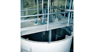 Many operational variables and characteristics must be considered before selecting a mixer. These include mixer type, fluid viscosity, rate of agitation, tank shape and volume, and pumping rate. (Neptune)