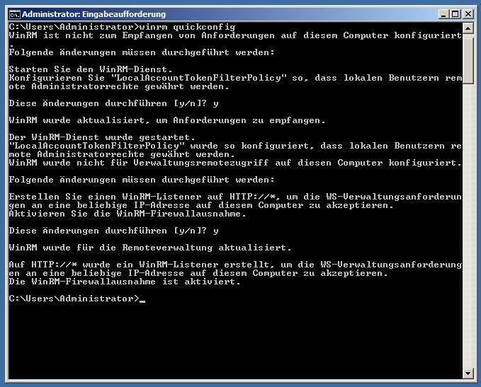 Wenn vorab alles korrekt abgelaufen ist, erfolgt das Einrichten der Firewall-Regel. Damit ist das Setup von WinRM abgeschlossen. (Archiv: Vogel Business Media)