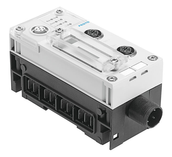 Direkte Ventilinsel-Anschaltung für Powerlink: mit dem Ethernet-Powerlink-Feldbusknoten für CPX. (Bild: Festo)