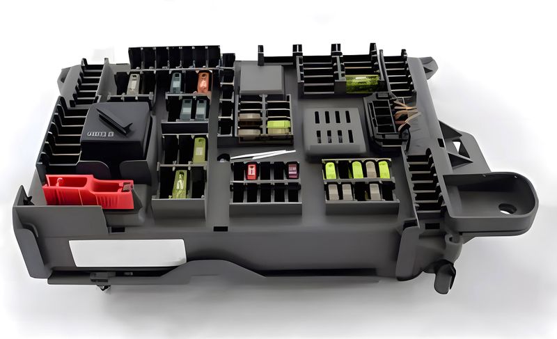 Caja de relés con carcasa de PA reciclado eléctricamente aislante (valor CTI de 600 V).(Bild:  Techno-Compound)