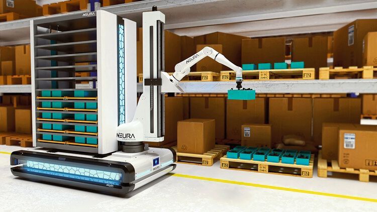 LARA: der leichte, agile Roboter-Assistent palettiert Produkte.