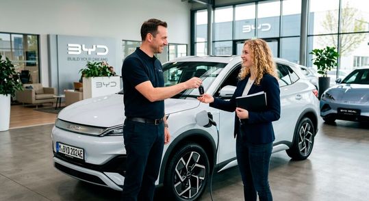 In Deutschland werden, seit wieder eine Prämie gewährt wird, Elektroautos zu Hauf gekauft. Doch davon haben laut Experten die deutschen Stromer-Hersteller nicht so viel, wie die chinesischen ...(Bild:  KI-generiert)