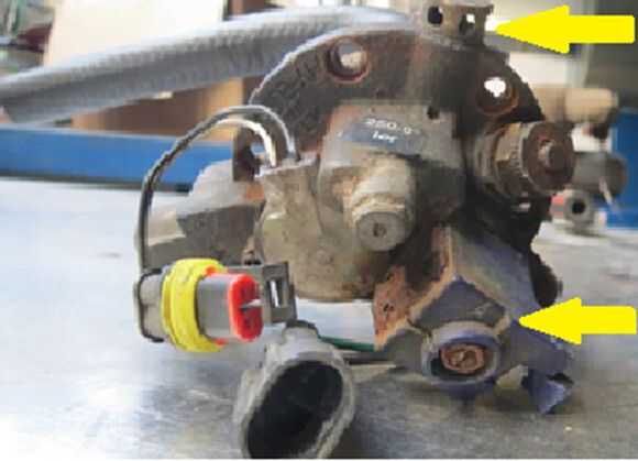 In alten Europa-1-Multiventilen können die Sicherungseinrichtungen defekt sein, deshalb kann der Gastank bei einem brennenden Auto bersten. Das KBA warnt vor dem Einsatz der Ventile. (Foto: KBA)
