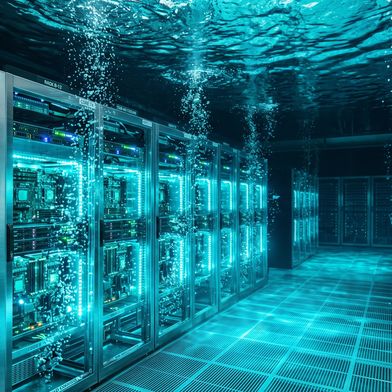 Eine zentrale Frage beim Konzept des Unterwasser-Rechenzentrum war es, wie sich die Serverschränke in abgeriegelten Kammern auf dem Meeresgrund kühlen lassen. (Symbolbild) (Bild: © moneymoney – stock.adobe.com / KI-generiert)