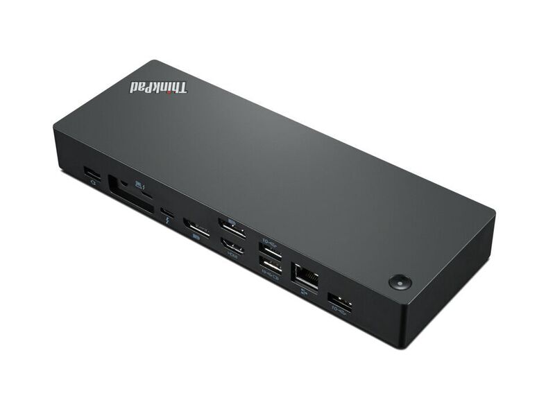 Das Thinkpad Universal Thunderbolt 4 Dock versorgt über USB-C angeschlossene Notebooks mit bis zu 100 Watt. Bis zu vier 4K-Displays lassen sich anschließen. (Lenovo)
