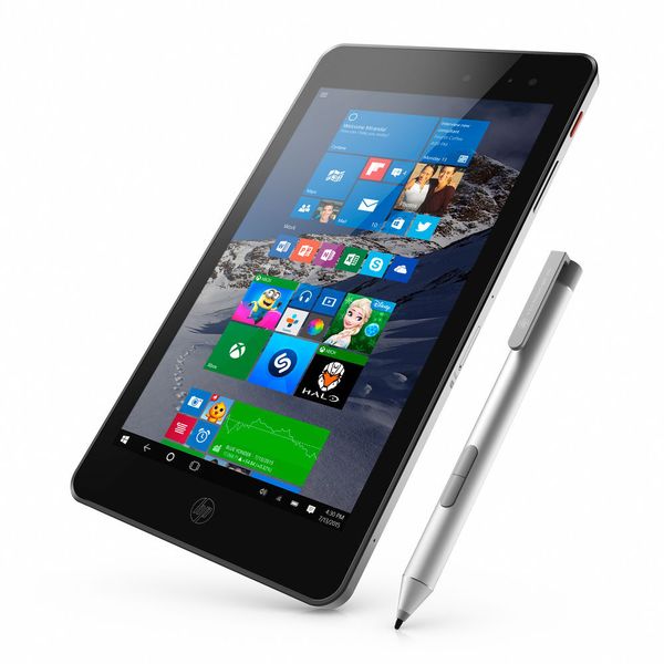 Das 8-Zoll-Windows-10-Tablet Envy 8 wird mit einem aktivem Stift geliefert. Als Prozessor kommt ein Intel Atom x5-Z8300 aus der aktuellen Cherry-TrailGeneration zum Einsatz. (Bild: HP)