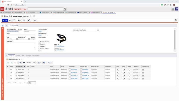 CAD-Konstruktionen werden direkt mit Simulationsläufen verknüpft, um die Abdeckung zu gewährleisten. So lassen sich zudem durchgeführte Analysen leichter zurückverfolgen.  (Aras)