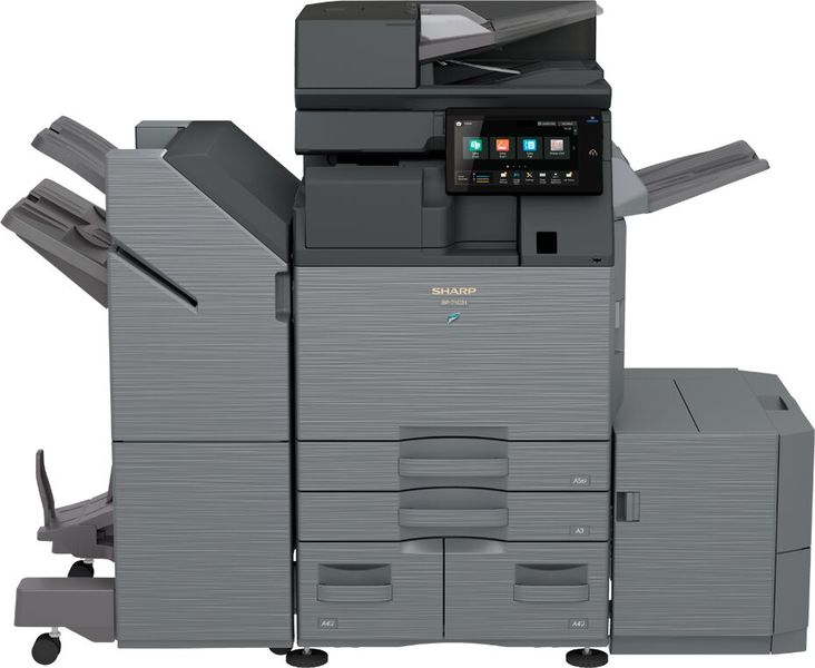 Das Top-Modell BP71C bietet Sharp mit Druckgeschwindigkeiten zwischen 31 und 65 A4-Seiten pro Minute an. Bei A3-Seiten liegt die maximale Geschwindigkeit bei 33 Seiten pro Minute. (Bild: Sharp)
