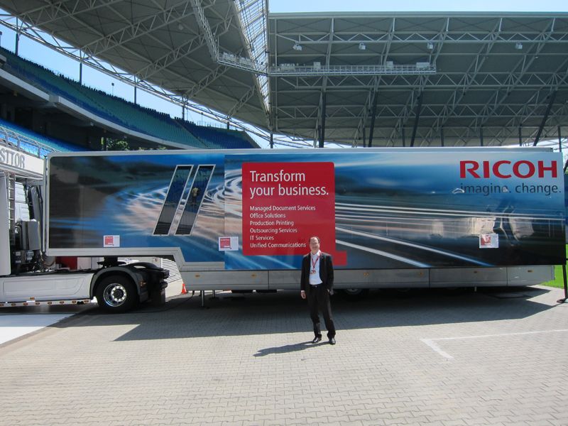 Ortwin Klinkenberg, RICOH, hatte keinen anderen Parkplatz gefunden. (Bild: IT-BUSINESS)