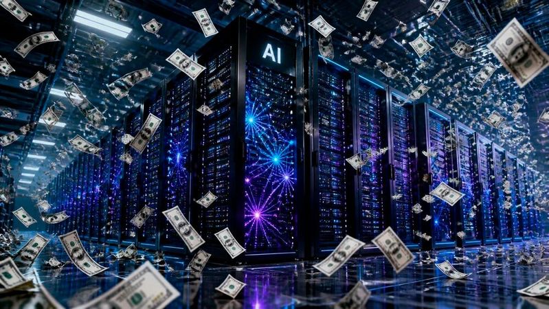 KI im Goldrausch: Der massive Bedarf an LLM-Training katapultiert die Infrastruktur-Ausgaben laut einer Gartnerprognose in den Jahren 2026 und 2027 wohl in Rekordhöhen. (Bild:  Canva / KI-generiert)