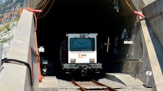 Die Einfahrt in den Gotthard-Basistunnel (x-default / Alcatel-Lucent Enterprise)