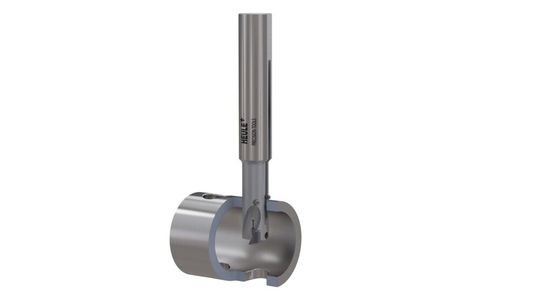 Das Kombiwerkzeug bohrt und entgratet die Rohre der Burag AG äusserst prozesssicher in nur einem Durchgang.(Bild:  Heule)