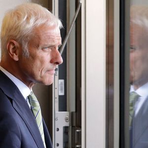 Matthias Müller, Vorstandsvorsitzender der Volkswagen AG, in Berlin nach dem Diesel-Gipfel.