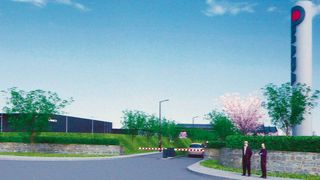 Das Amada Solution Center in Haan bei Düsseldorf ist in eine parkähnliche Landschaft eingebettet; die Zufahrt zum Areal führt künftig über die Amada-Allee. Für den gesamten Komplex wurden etwa 40 Mio. Euro investiert. Bild: Kuhn (Archiv: Vogel Business Media)