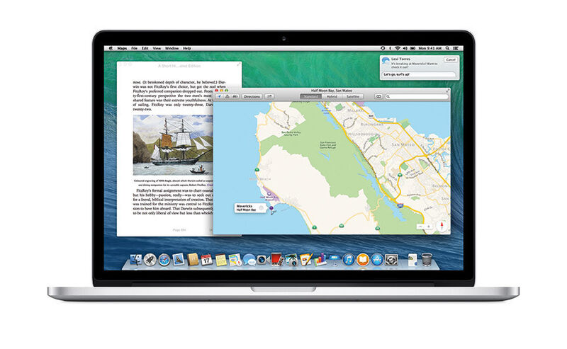 iBooks und Maps gab es bislang nur auf iOS-Geräten - dank Mavericks können sie nun auch am Desktop-Mac genutzt werden. (Bild: Apple)