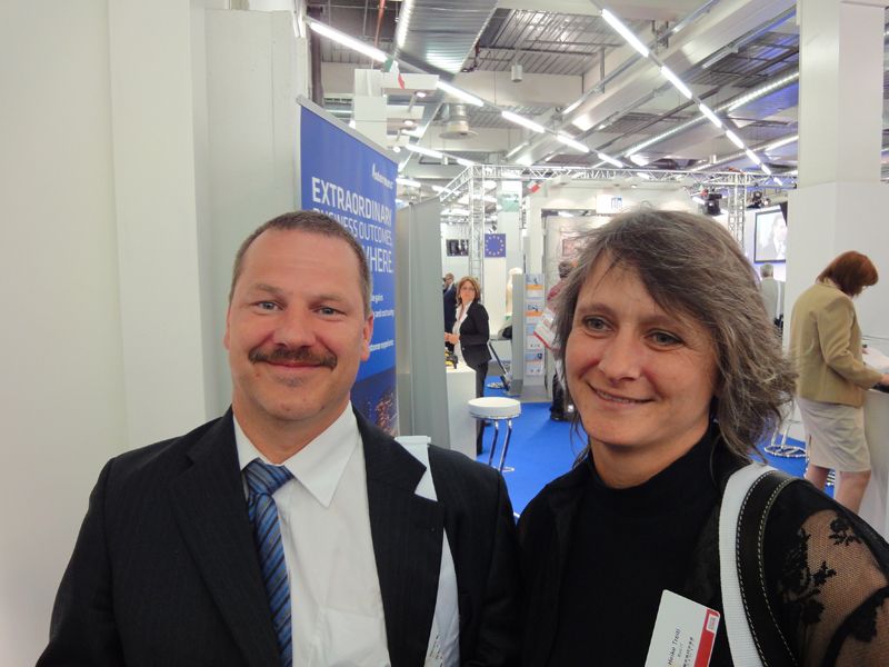 Harald Meyer und Heike Treitl, BuD IT, sind treue Gäste der IM.Top. (Archiv: Vogel Business Media)