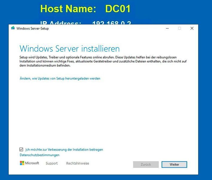 Starten der Aktualisierung eines DCs zu Windows Server 2022. (Microsoft / Joos)