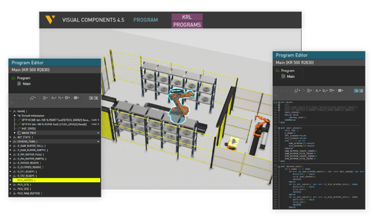 (Das Highlight des Releases ist die KUKA Offline-Programmierung (OLP). (Bild: Visual Components))