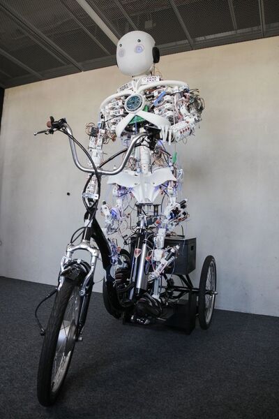 Der humanoide Roboter „Roboy“ kann bereits Fahrradfahren. Bald soll er Eis verkaufen sowie Xylophon spielen können. (Roboy)