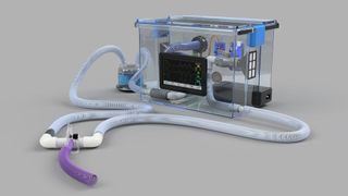 The RespiraWorks ventilator was designed by a global team and can be assembled locally. (Stratasys)