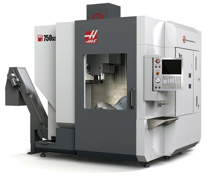 Auf der EMO 2015 zeigt Haas die Super-Speed-Version UMC-750SS, ein universelles 5-Achsen-Bearbeitungszentrum. (Bild: Haas)