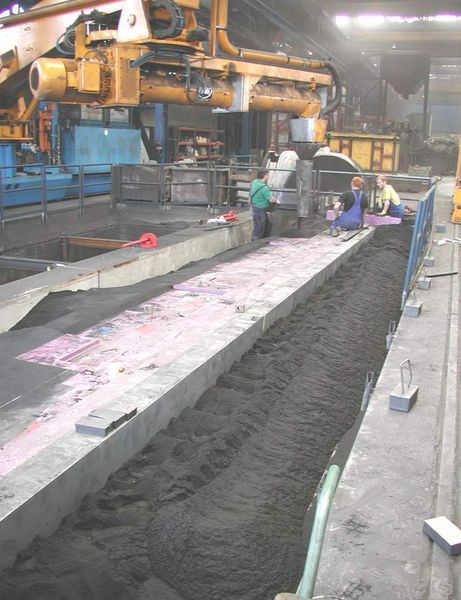 Bild 5c: Füllen der Grube mit Formsand. (Archiv: Vogel Business Media)