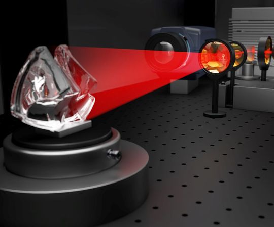 Am Fraunhofer-Institut für Angewandte Optik und Feinmechanik IOF hat man den MWIR-3D-Sensor entwickelt, der auch transparente Objekte aus Glas oder Kunststoff scannen kann.(Bild:  Fraunhofer-IOF / W. Oppel)