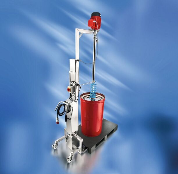 Das Fassentleerungssystem Viscoflux mobile S wurde für den Einsatz in der Pharma-, Food- und Kosmetikindustrie entwickelt. (Flux)