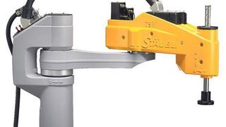 Der Scara-Roboter TS 80 hat eine Reichweite von 800 mm und soll es in der Geschwindigkeit 
mit Deltakinematiken aufnehmen. (Archiv: Vogel Business Media)