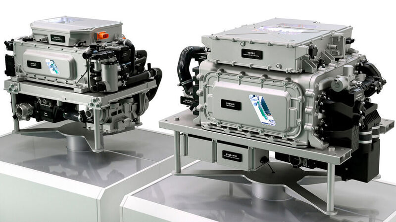 Das neue Brennstoffzellensystem wird in zwei Varianten verfügbar sein: 100 kW und 200 kW. (Hyundai)