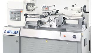 Die Drehmaschine Condor VC plus mit einer Spitzenweite von 800 mm ist mit einem Energiesparsystem ausgestattet.  Bild: Weiler (Archiv: Vogel Business Media)