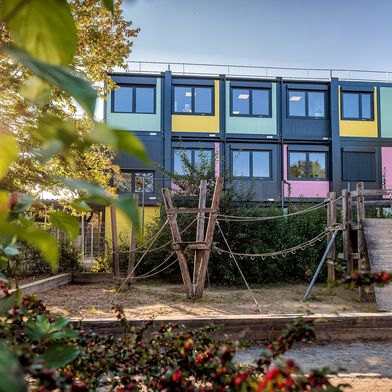 Containerschule St. Nikolaus in Erding. (Bild: Adapteo)
